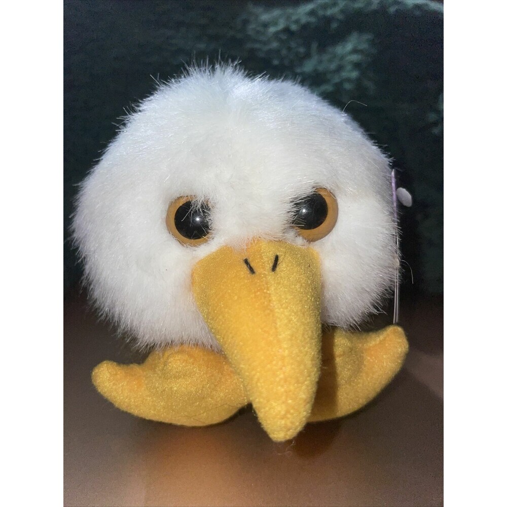Baldwin the Eagle Puffkins Bean Bag Plush 1998 Patriotic Bird with Hang Tag